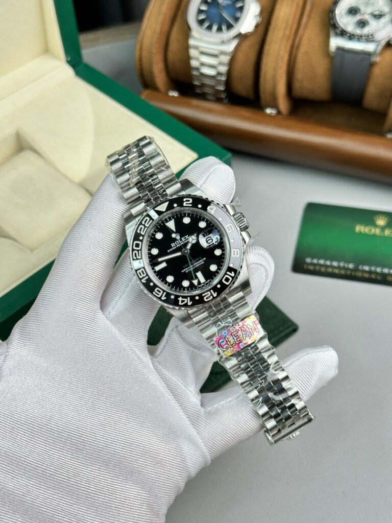 Rolex GMT-Master II 116710LN 40mm SS (Clean Factory Super Clone) Black Dial on Stainless Steel Oyster Bracelet – Calibre 3186