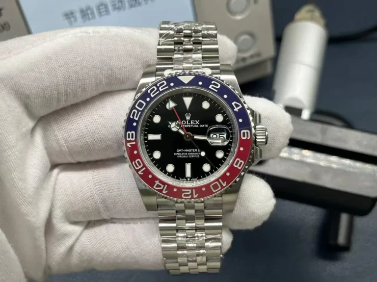 Rolex GMT-Master II 126710BLRO 40mm SS (Clean Factory V3 Super Clone) Black Dial with Red and Blue Ceramic Pepsi Bezel - Clone Caliber 3285 Automatic
