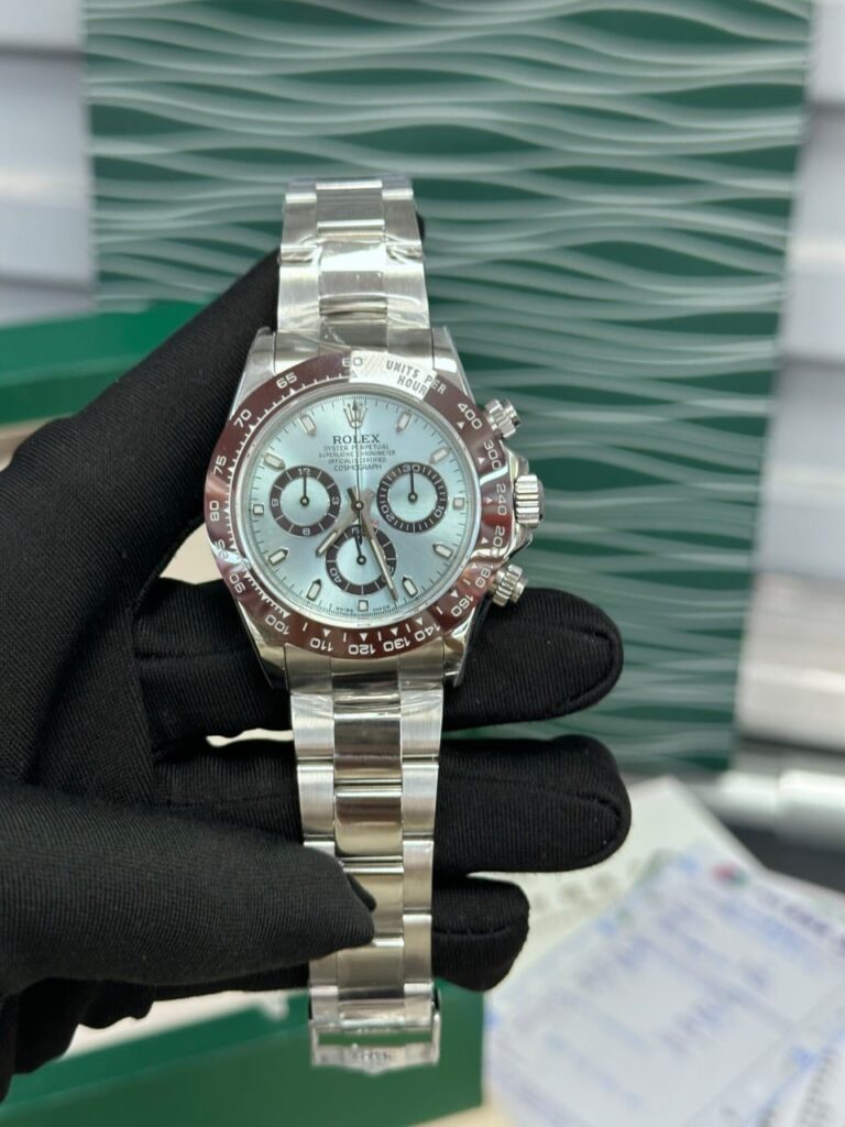 Rolex Cosmograph Daytona 126506 40mm SS (Clean Factory Super Clone) Ice Blue Dial on Stainless Steel Oyster Bracelet - Calibre 4130 Automatic
