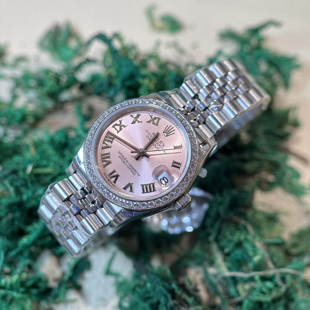 Rolex DateJust Super Clone 31mm SS (EW) Pink Dial with Diamond Markers – Automatic Calibre 28,800 vph