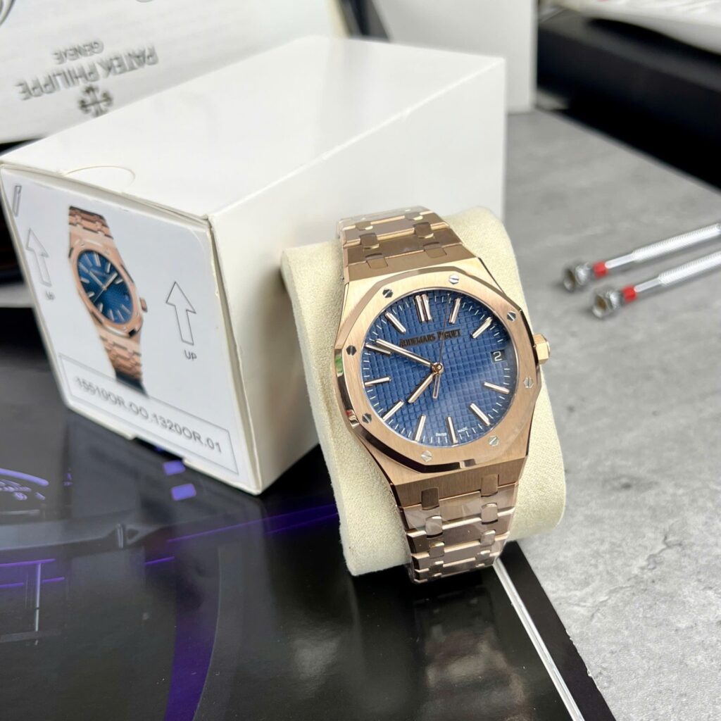 Audemars Piguet Royal Oak 15500OR.OO.1220OR.03 41mm SS (APS Super Clone) Blue Dial on Stainless Steel Link Bracelet – AP Super Clone 11