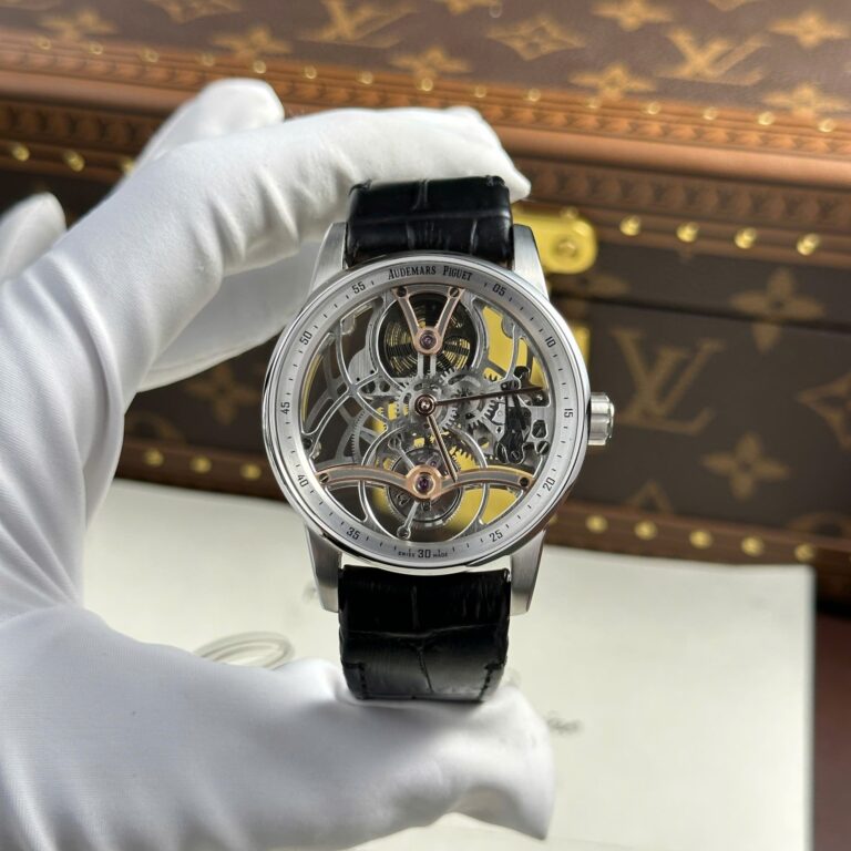 Audemars Piguet Code 11.59 26600 Tourbillon Openworked 41mm SS (Super Clone) Skeleton Dial on Leather Strap - AP 26600
