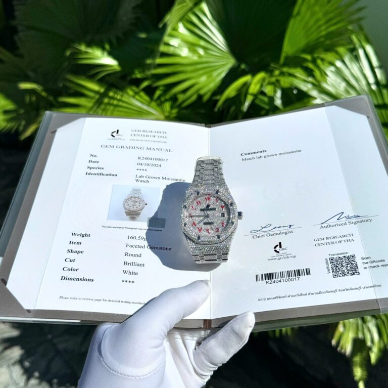 Audemars Piguet Royal Oak Offshore 41mm SS (Best Super Clone) Diamond-Encrusted Bezel on Stainless Steel Strap – Automatic Movement with 48 Hours Power Reserve
