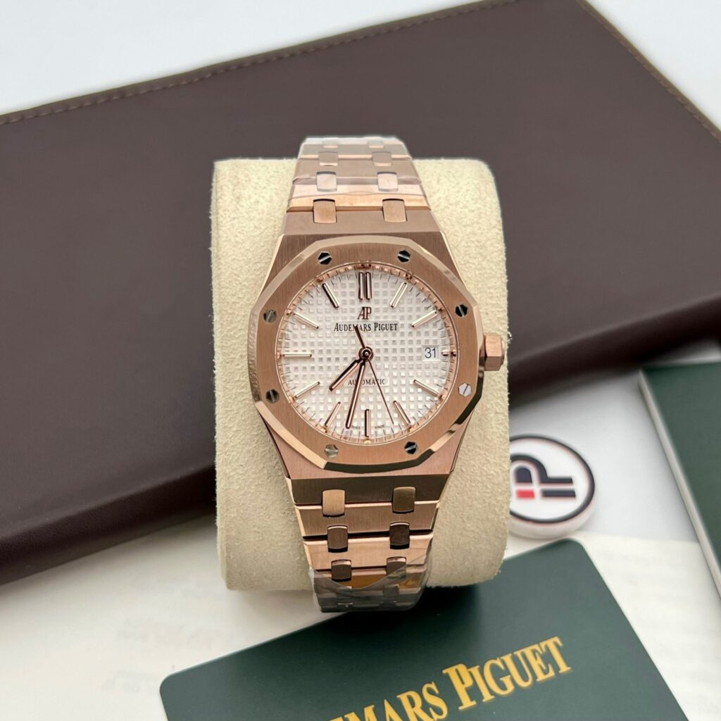 Audemars Piguet Royal Oak 15450 37mm White Gold (Super Clone) Silver Dial – Automatic