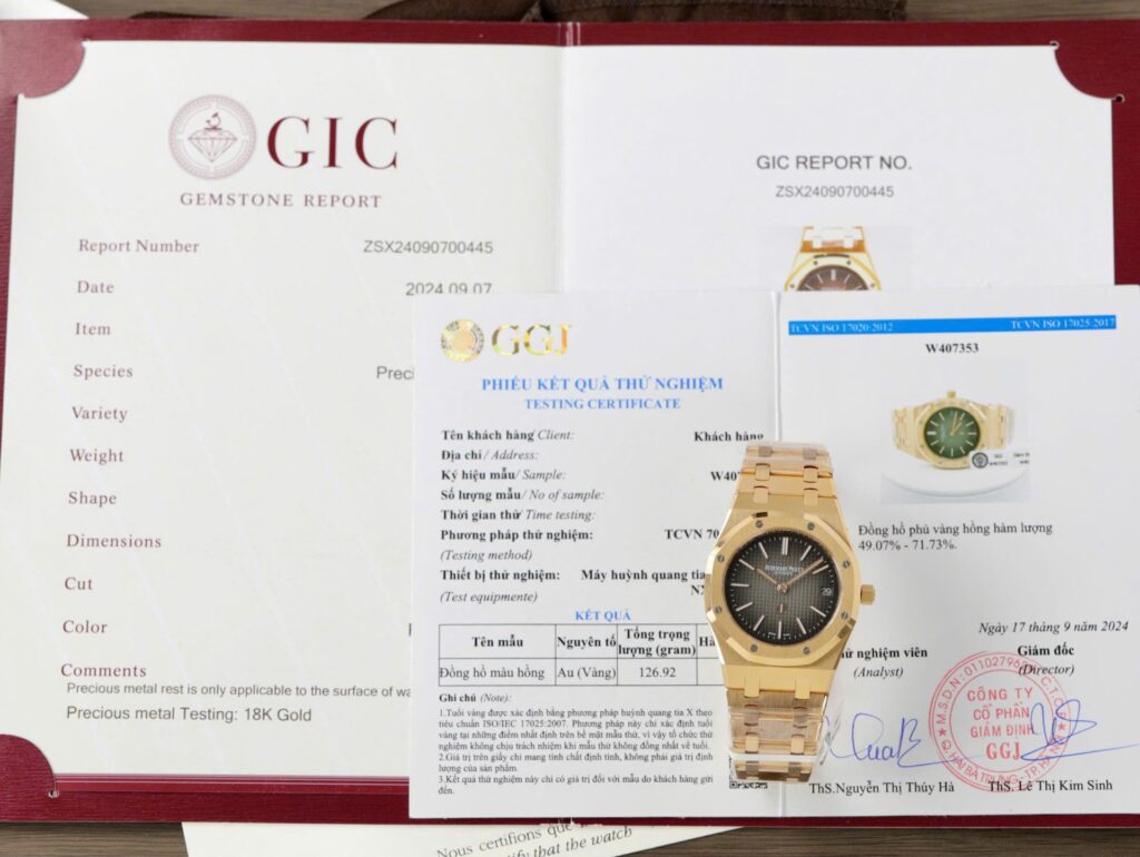 Audemars Piguet Royal Oak Jumbo 16202OR 39mm Gold Wrapped (ZF Super Clone) Gold Dial on Gold Wrapped Integrated Bracelet – Automatic Caliber ZF