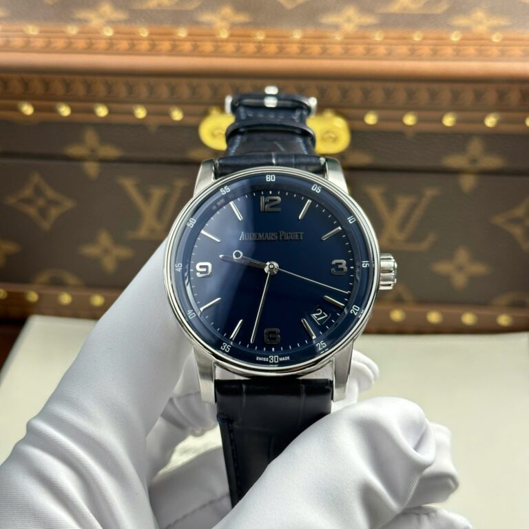 Audemars Piguet Code 11.59 Selfwinding 15210OR (APS Super Clone) 41mm Rose Gold-plated Steel Blue Dial on Alligator Leather Strap – AP Calibre 4302