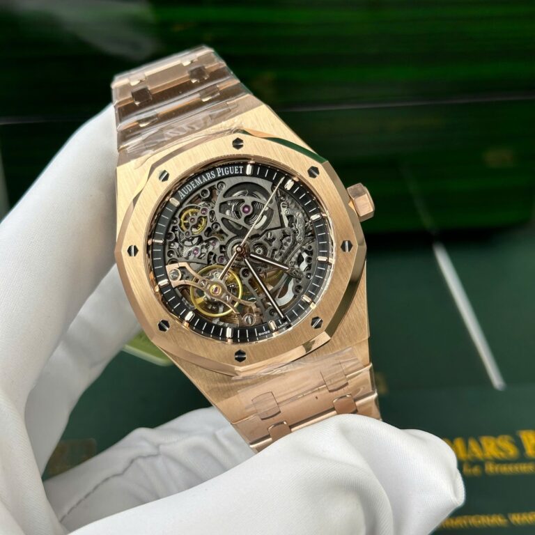 Audemars Piguet Royal Oak 15407 41mm Rose Gold (THB Super Clone) Black Dial – Automatic