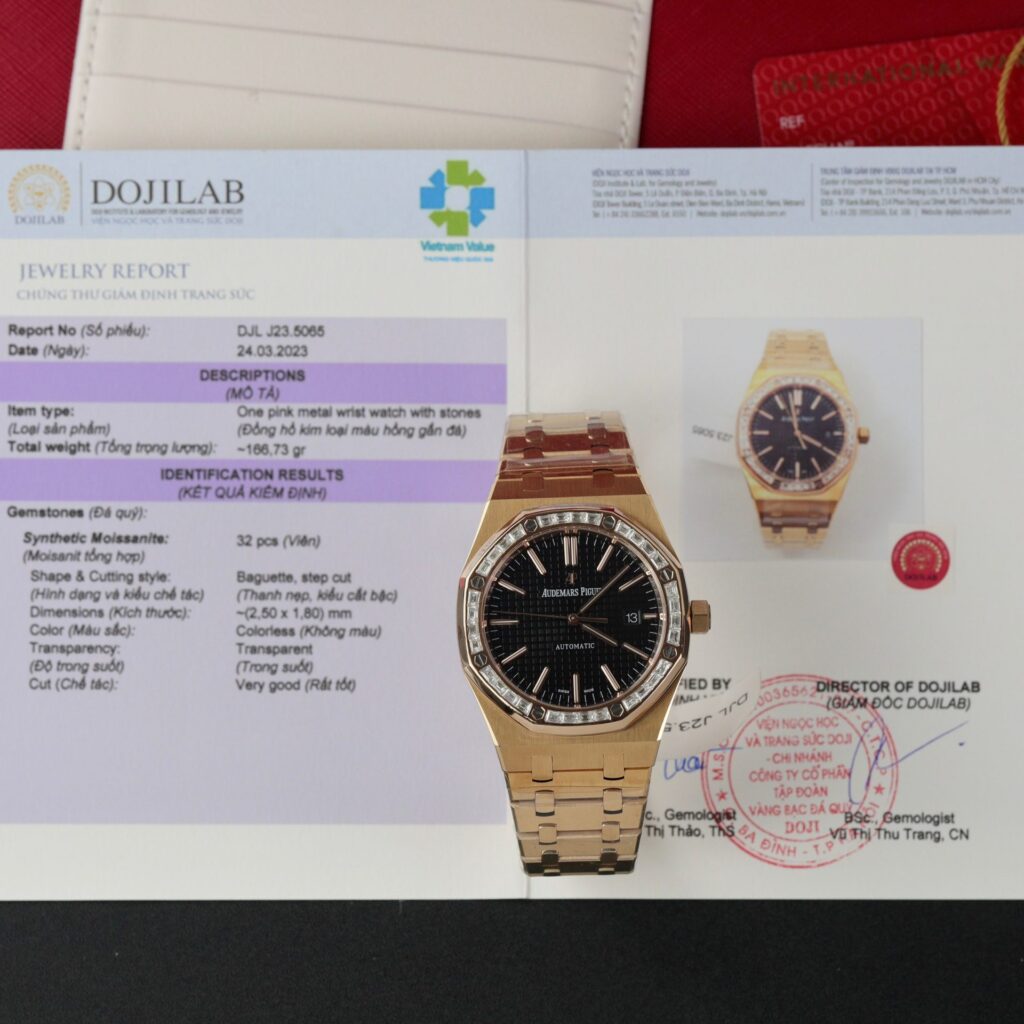 Audemars Piguet Royal Oak 15400OR 41mm (Super Clone) Custom Moissanite Diamonds