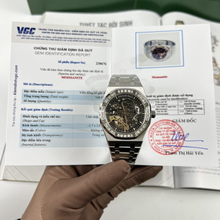 Audemars Piguet Royal Oak 15412BC 41mm (Skeleton Moissanite Replica) – 3KF Super Clone