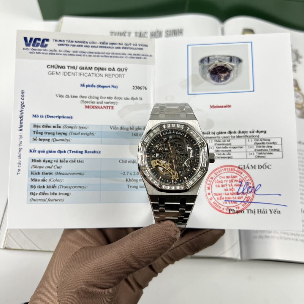 Audemars Piguet Royal Oak 15412BC 41mm (Skeleton Moissanite Replica) – 3KF Super Clone