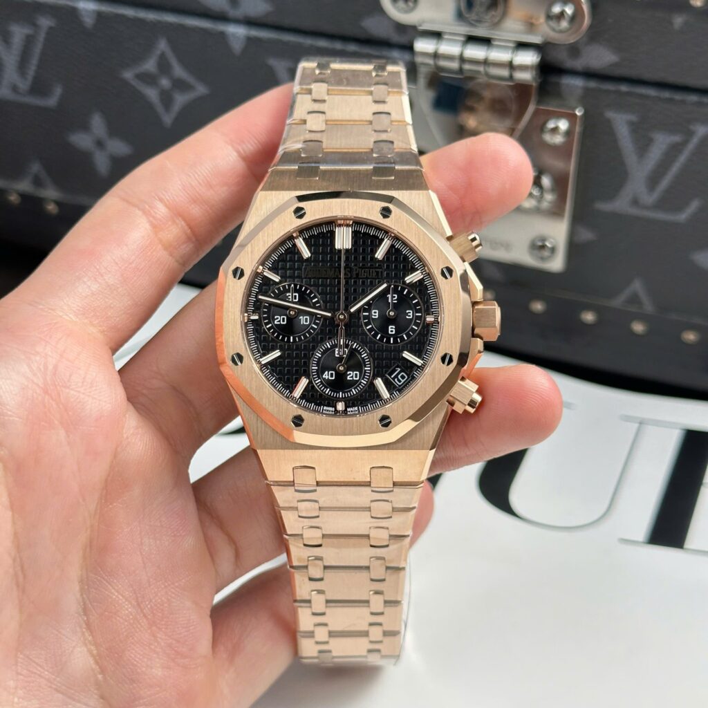 Audemars Piguet Royal Oak 26240 41mm Rose Gold Dial (APS Super Clone) Black – 41mm