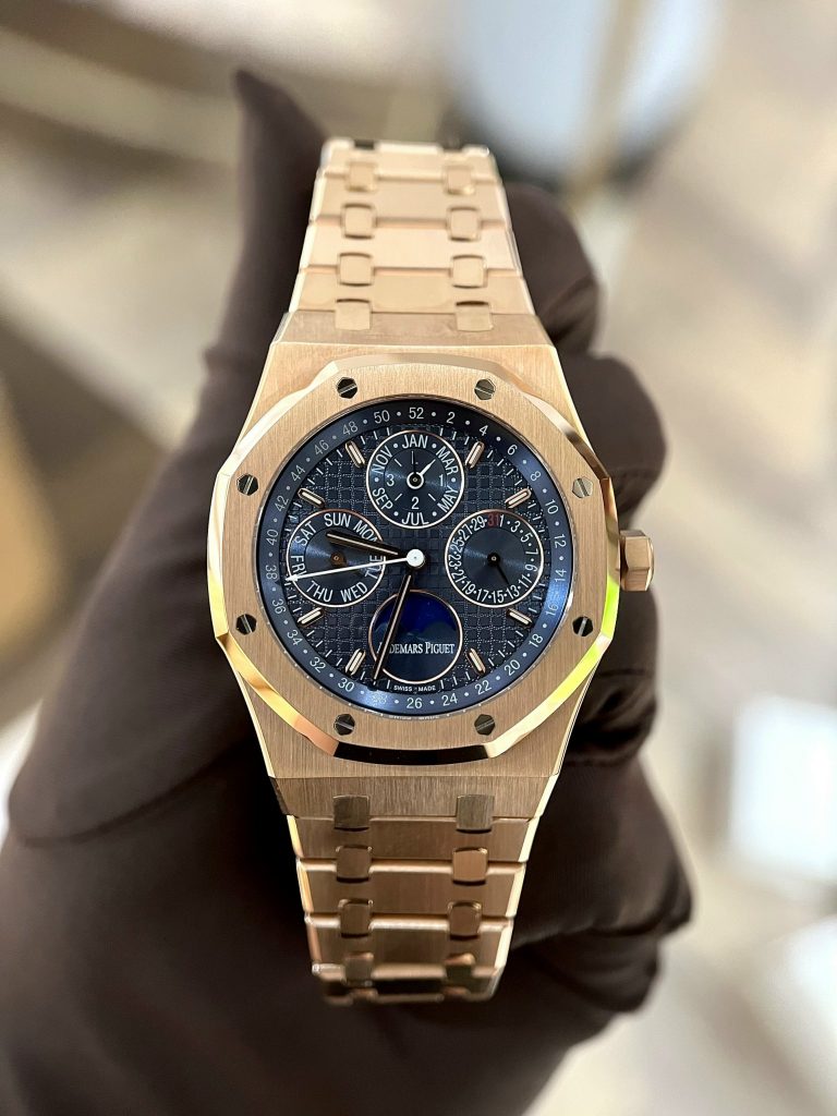 Audemars Piguet Royal Oak 26574OR 41mm Rose Gold (Super Clone) Blue Dial