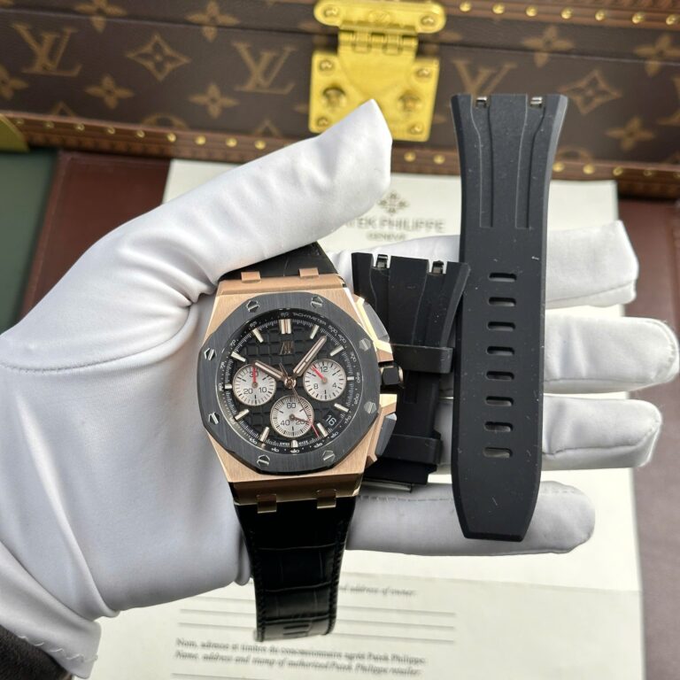 Audemars Piguet Royal Oak Offshore Chronograph 26420 43mm Rose Gold (APP Factory Super Clone) Black Dial