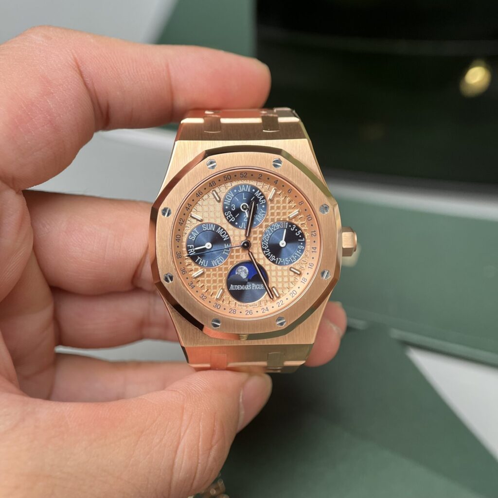 Audemars Piguet Royal Oak Perpetual Calendar 26574 Rose Gold 41mm (Super Clone) – 1:1 Best Edition