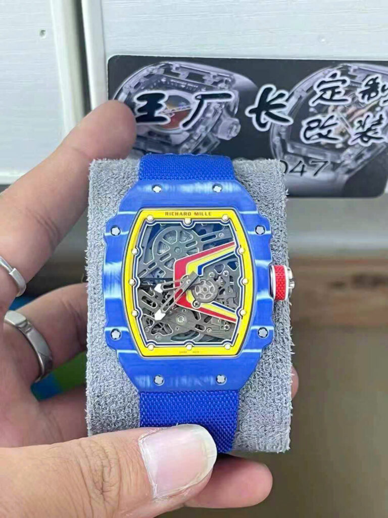 Richard Mille RM67-02 38.7×47.52mm Blue Carbon (Best Super Clone) – Weight 37 Grams