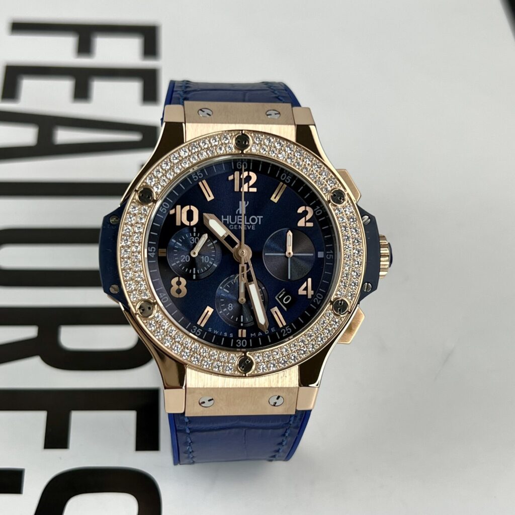 Hublot Big Bang Chronograph 44mm King Gold (Super Clone) Blue Dial – 1:1 Best Edition