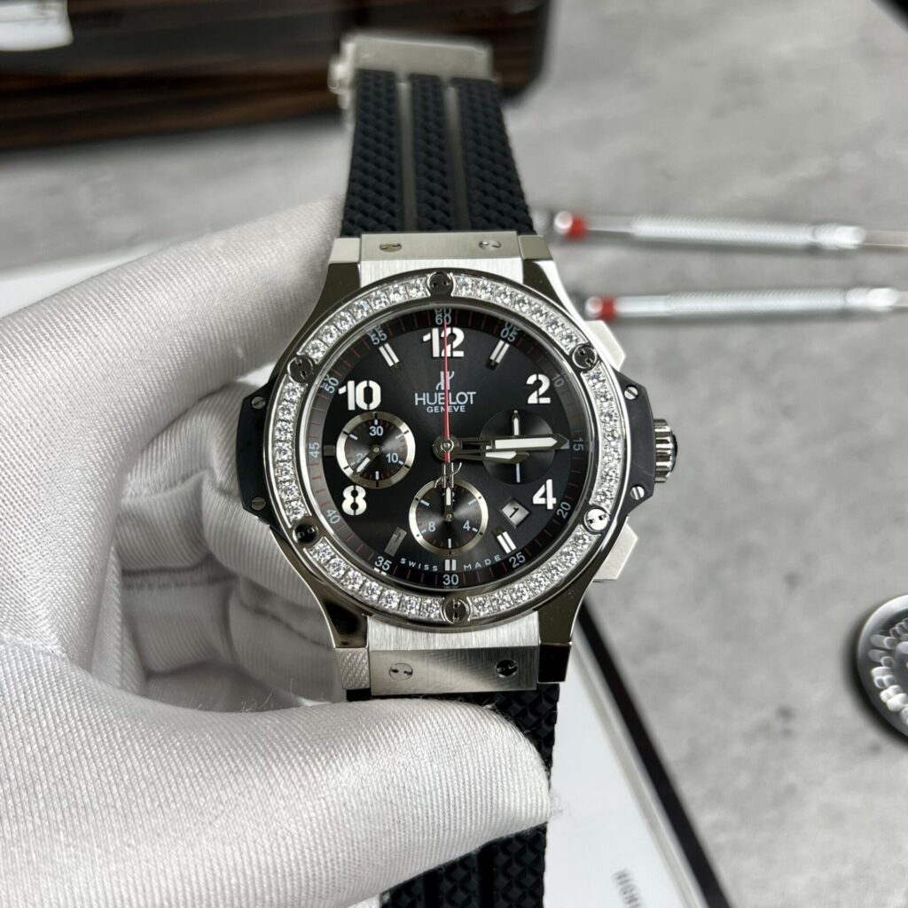 Hublot Big Bang Geneva Chronograph 44mm (Super Clone) Diamonds Bezel – SC-HUBLOTR-13523