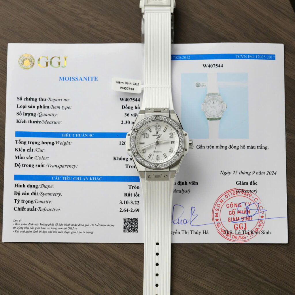 Hublot Big Bang One Click 39mm Titanium (Super Clone) Moissanite Diamonds Bezel