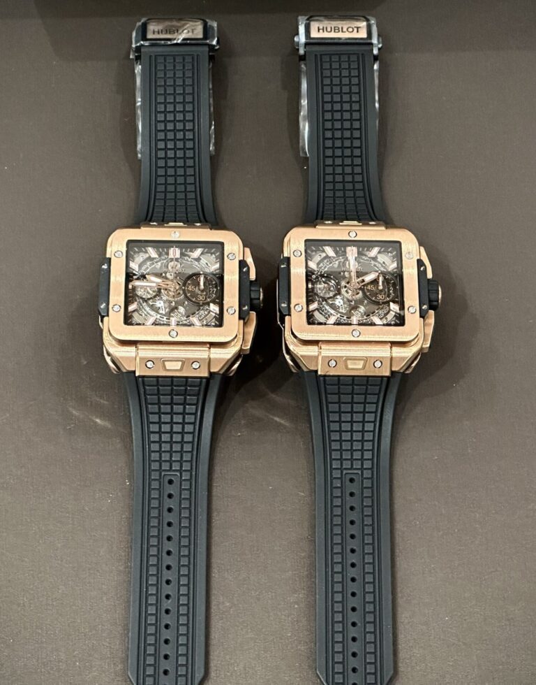 Hublot Big Bang Square 42mm Rose Gold (BBF Super Clone) on Rubber Strap