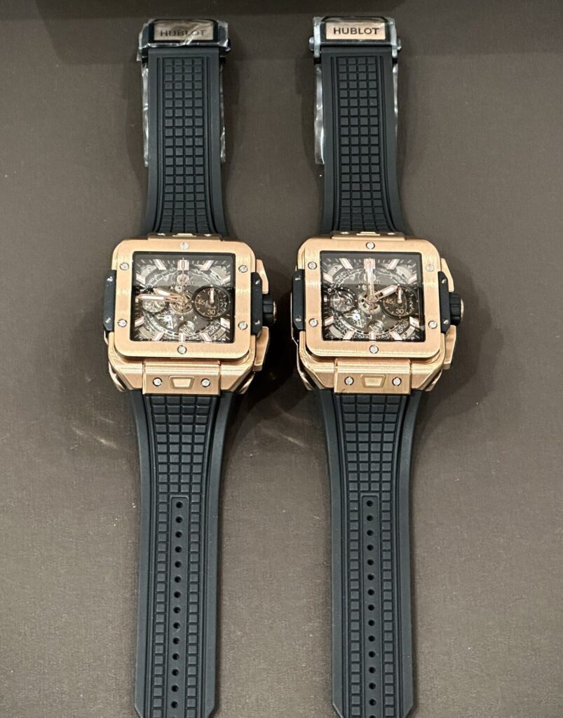 Hublot Big Bang Square 42mm Rose Gold (BBF Super Clone) on Rubber Strap