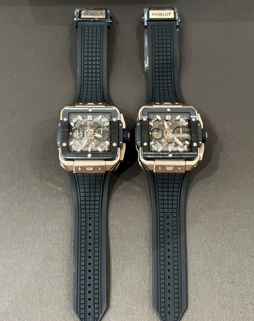 Hublot Big Big Square 42mm Rose Gold (Best Super Clone) Black Bezel – SC-HUBLOTB-12797