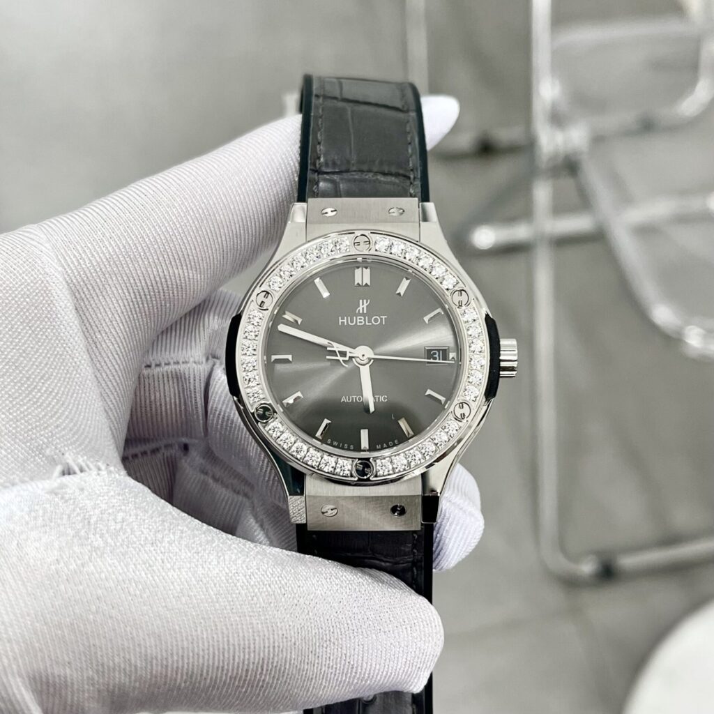 Hublot Classic Fusion 38mm (HB Factory Best Super Clone) Diamonds Grey Dial – SC-HUBLOTC-12714