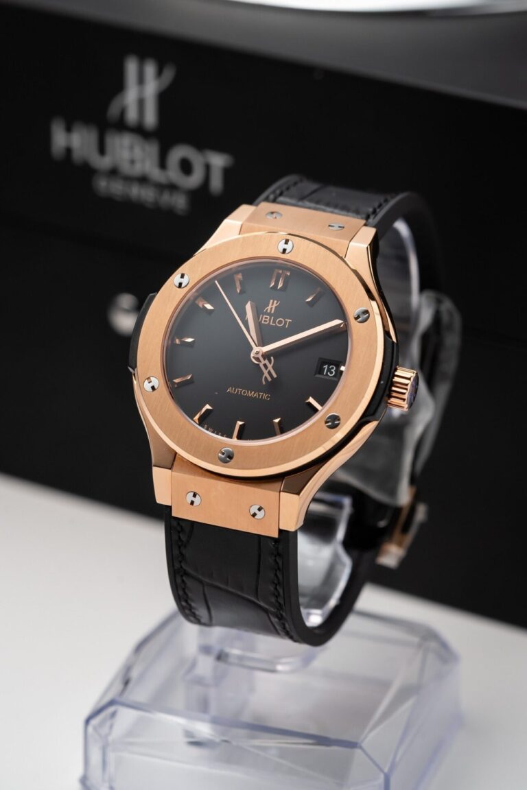 Hublot Classic Fusion King Gold 38mm (JJF Factory Super Clone) Black Dial – Replica Watch