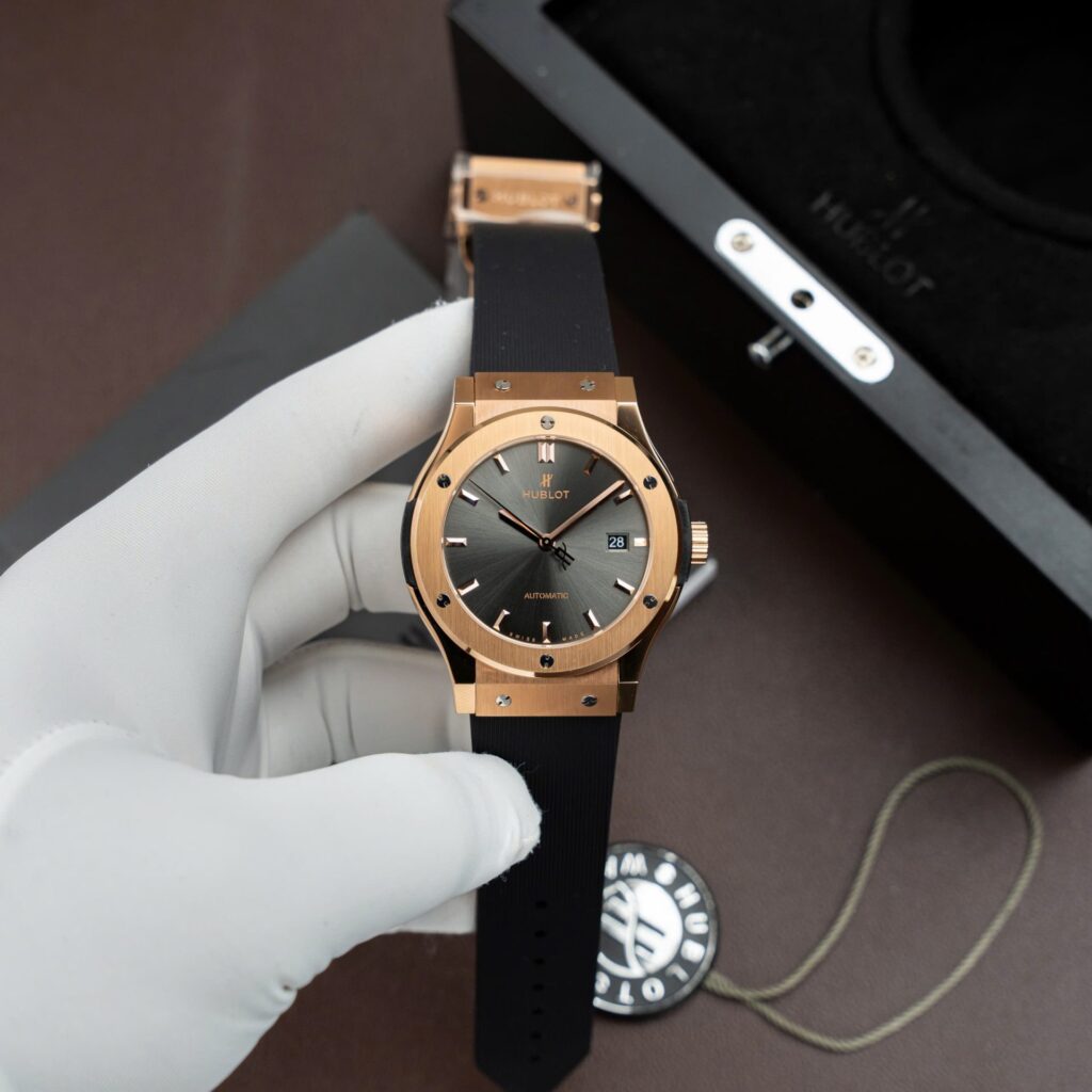 Hublot Classic Fusion 42mm King Gold (Super Clone) Gray Dial – SW300 Swiss Made