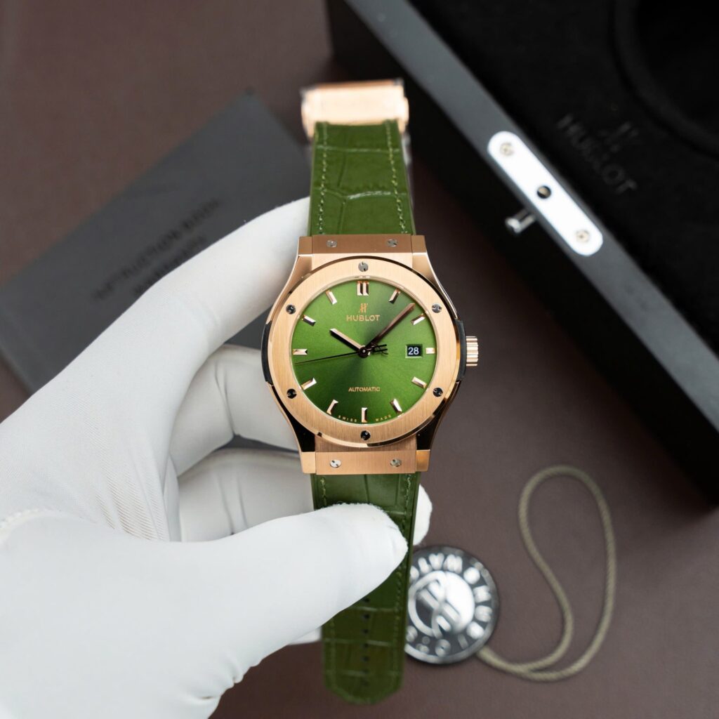 Hublot Classic Fusion King Gold 42mm (Super Clone) Green Dial – SW300 Swiss Made