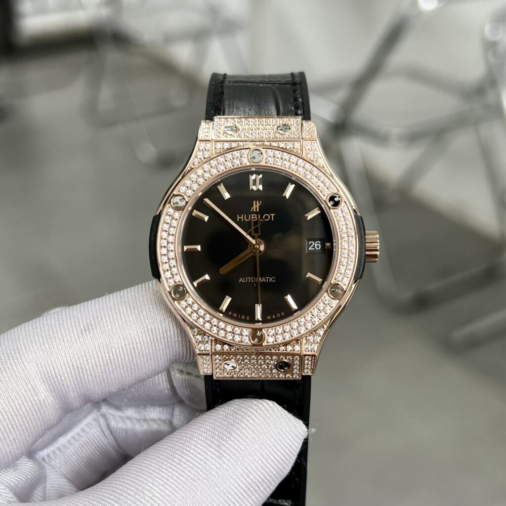 Hublot Classic Fusion King Gold 38mm (HB Factory Super Clone) with Diamonds Case