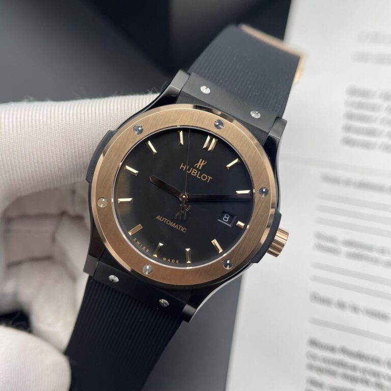 Hublot Classic Fusion 42mm Ceramic (HB Factory Super Clone) Black Dial on Rubber Strap