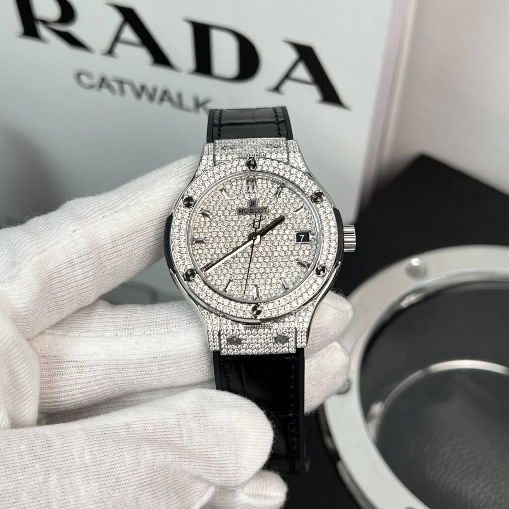 Hublot Classic Fusion 38mm Moissanite Replica (Super Clone) Black Dial – HBF