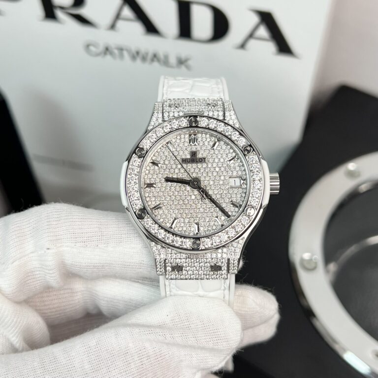 Hublot Moissanite Diamond 38mm (Super Clone 1:1) White Dial