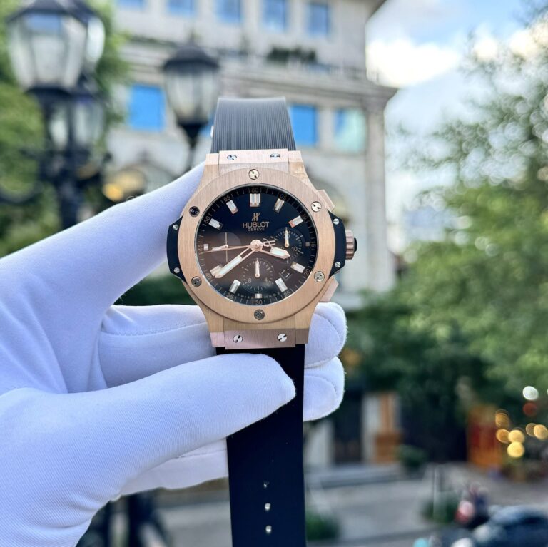 Hublot Big Bang Chronograph 44mm King Gold (Super Clone) Black Dial – SC-HUBLOTF-14155