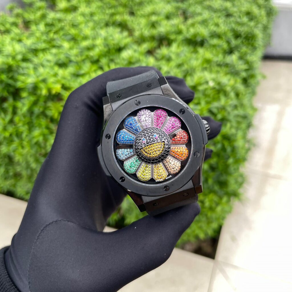 Hublot Takashi Murakami Rainbow 45mm Ceramic (Super Clone) Rubber Strap