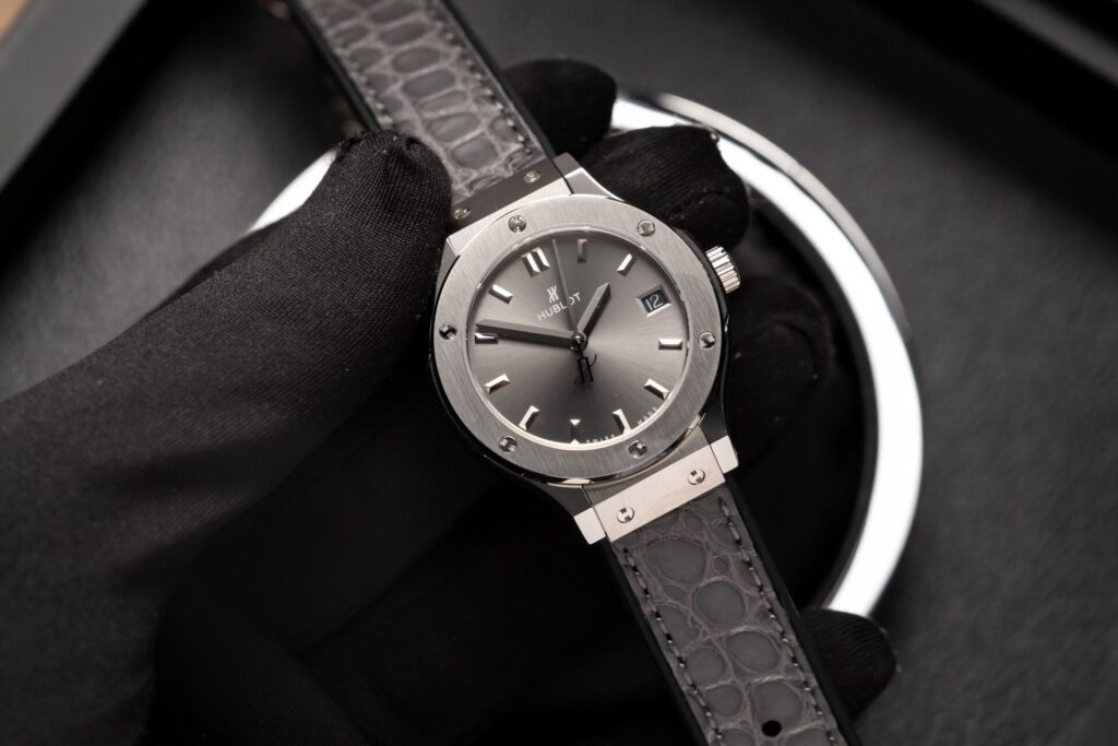 Hublot Women’s Replica 11 33mm (HBF Super Clone) Gray Dial on Leather Strap