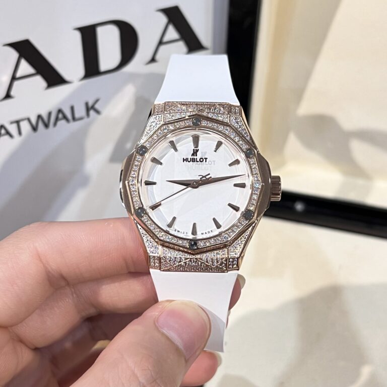 Hublot Orlinski King Gold 40mm Full Diamond Case (Super Clone) White Dial – SC-HUBLOTO-13375