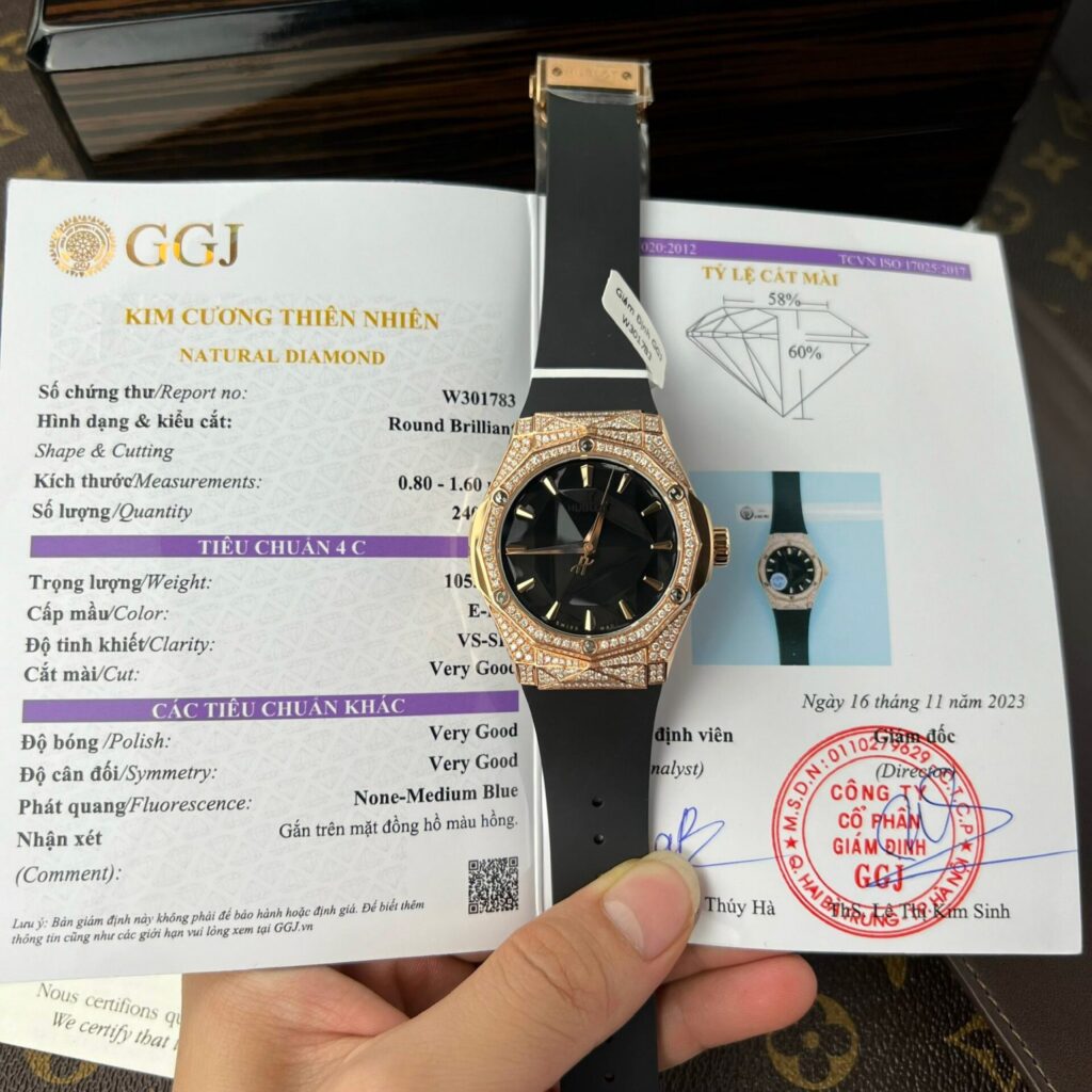 Hublot Orlinski King Gold 40mm (Best Super Clone) Custom Natural Diamonds on Rubber Strap