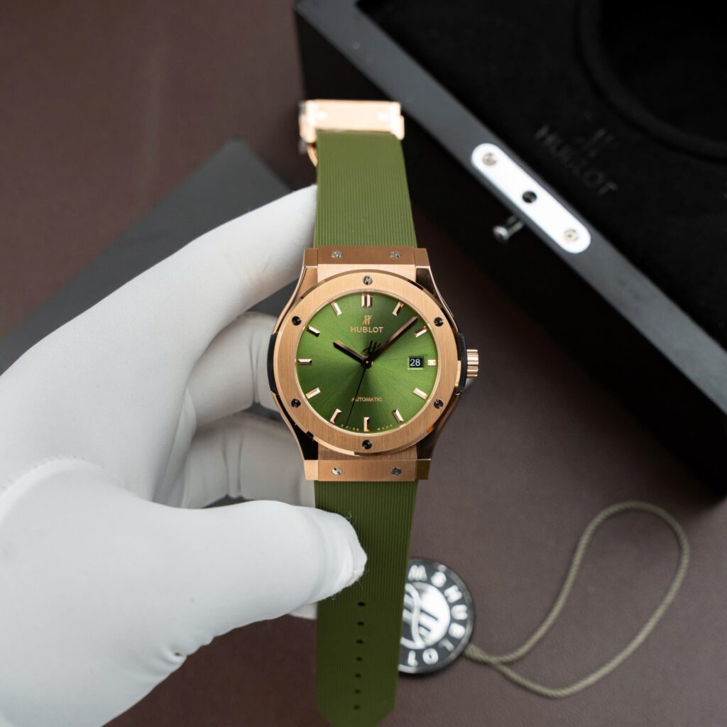 Hublot Classic Fusion King Gold 42mm (Best Super Clone) Green Dial – SW300 Swiss Made