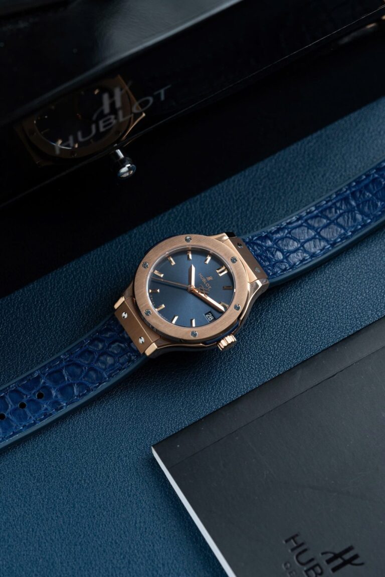 Hublot Classic Fusion King Gold Dial Blue 33mm (Super Clone) – SC-HUBLOTR-12284