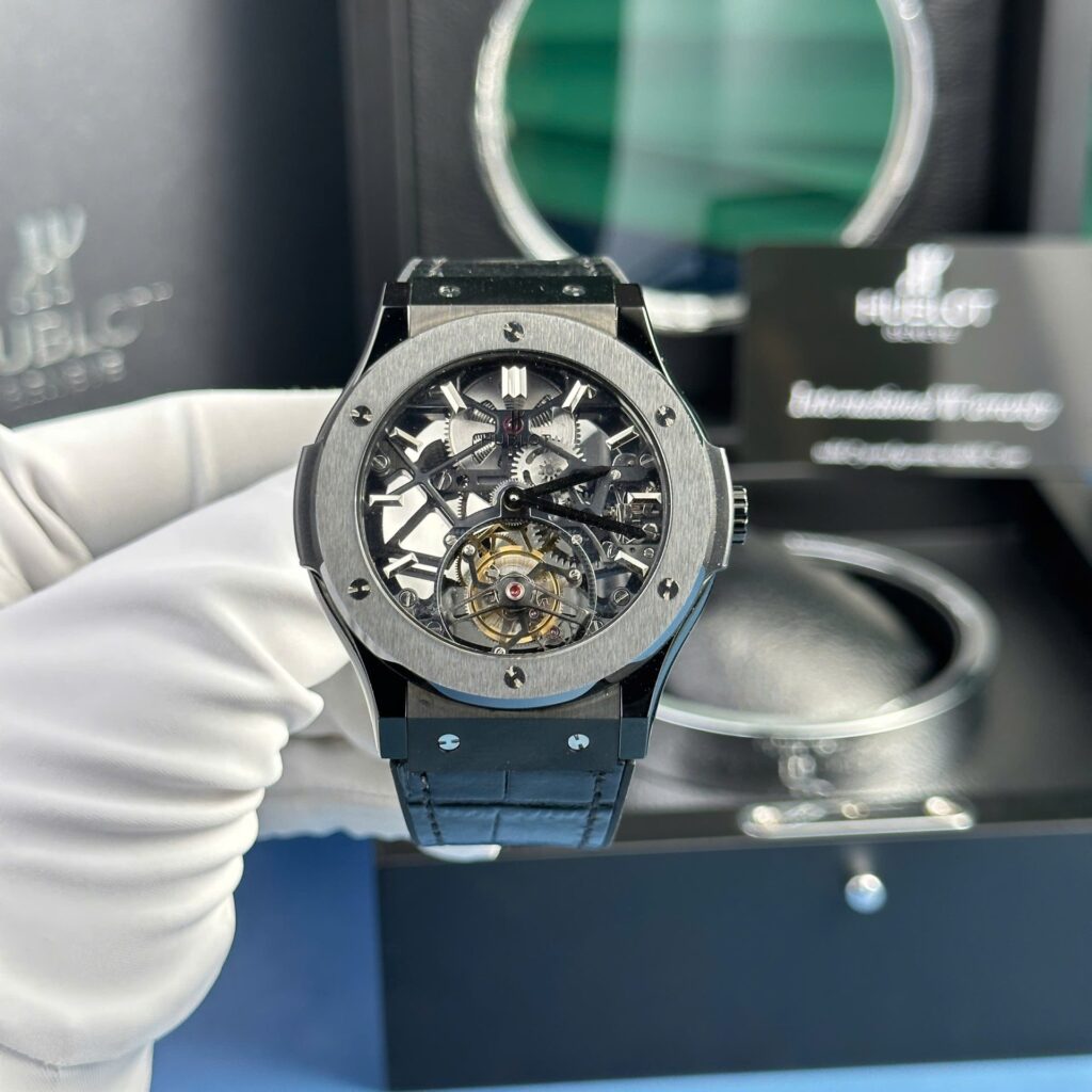 Hublot Classic Fusion Skeleton Tourbillon 45mm Black Ceramic (Super Clone) – SC-HUBLOTR-12058