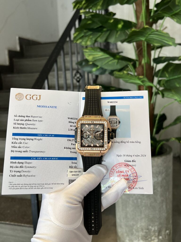 Hublot Square Bang King Gold 42mm (Best Super Clone) Custom Moissanite Diamonds – BBF