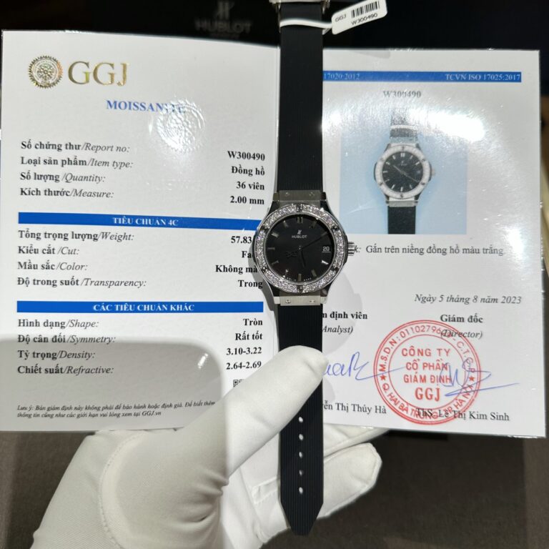 Hublot Classic Fusion 33mm (HB Factory Super Clone) Moissanite Diamond on Rubber Strap
