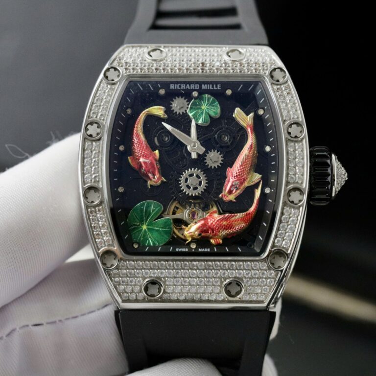 Richard Mille RM-RICHARD-11269 42mm (Super Clone) Black Dial on Rubber Strap