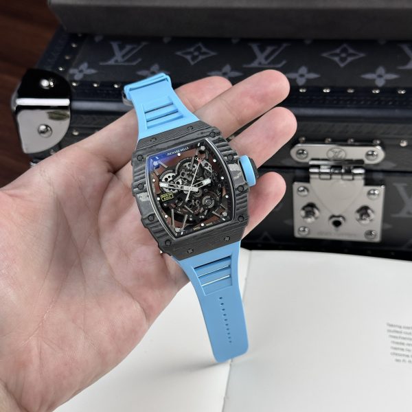 Richard Mille RM35-02 44mm Full Carbon Case (Custom Blue BBR) – Super Clone