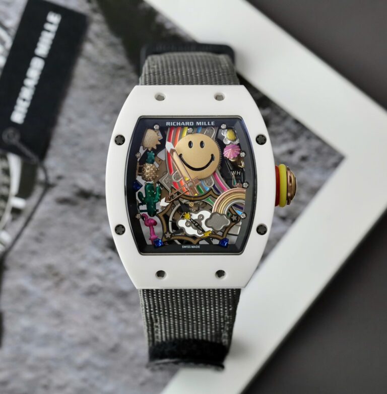 Richard Mille RM88 Smiley 42mm (Super Clone) Fabric Nato Gray Strap
