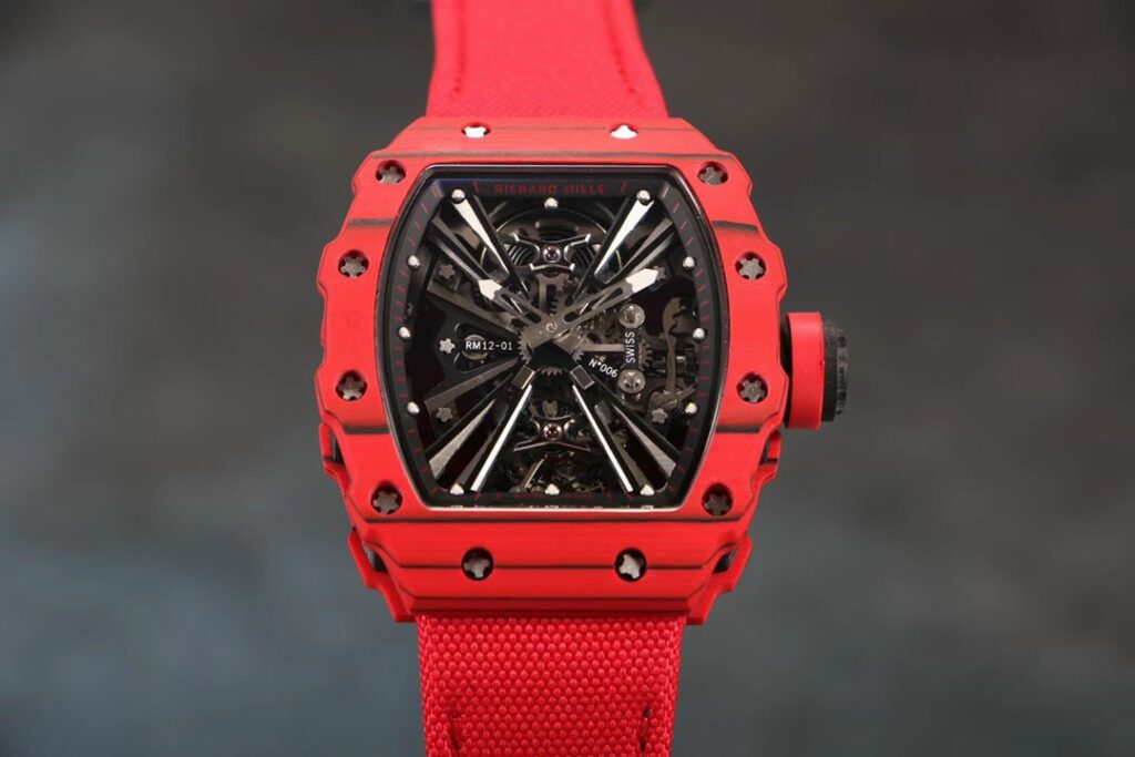 Richard Mille RM12-01 Tourbillon 40mm Carbon Red (Best Super Clone) – 11909