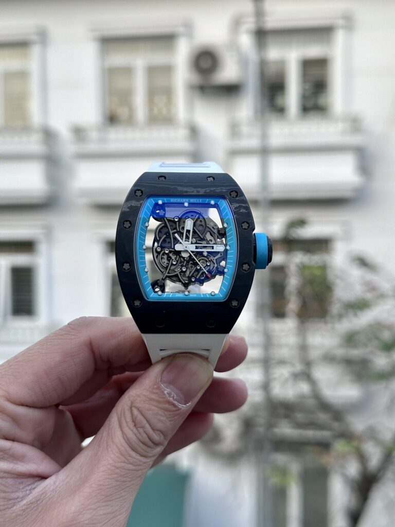 Richard Mille RM055 45mm Full Carbon (BBR Super Clone) on White Rubber Strap
