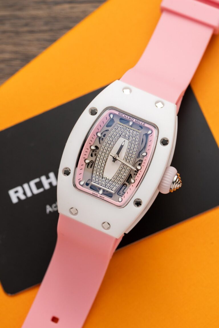 Richard Mille RM07-01 36mm Ceramic (Best Replica) Pink Rubber Strap