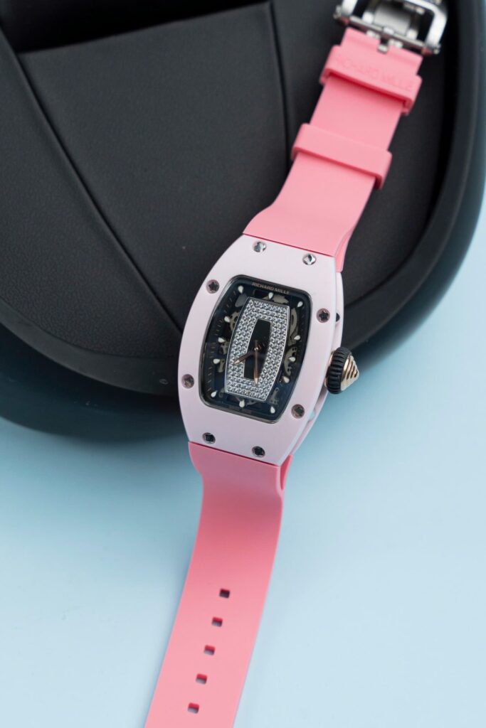 Richard Mille RM07-01 36mm Ceramic (Fake Watches) Pink Rubber Strap